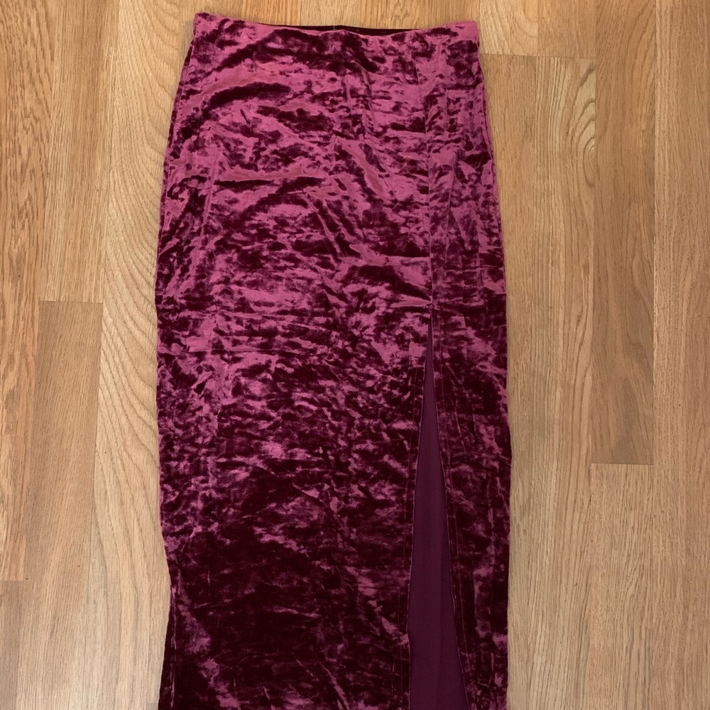 Midi Skirt with Thigh High Slit